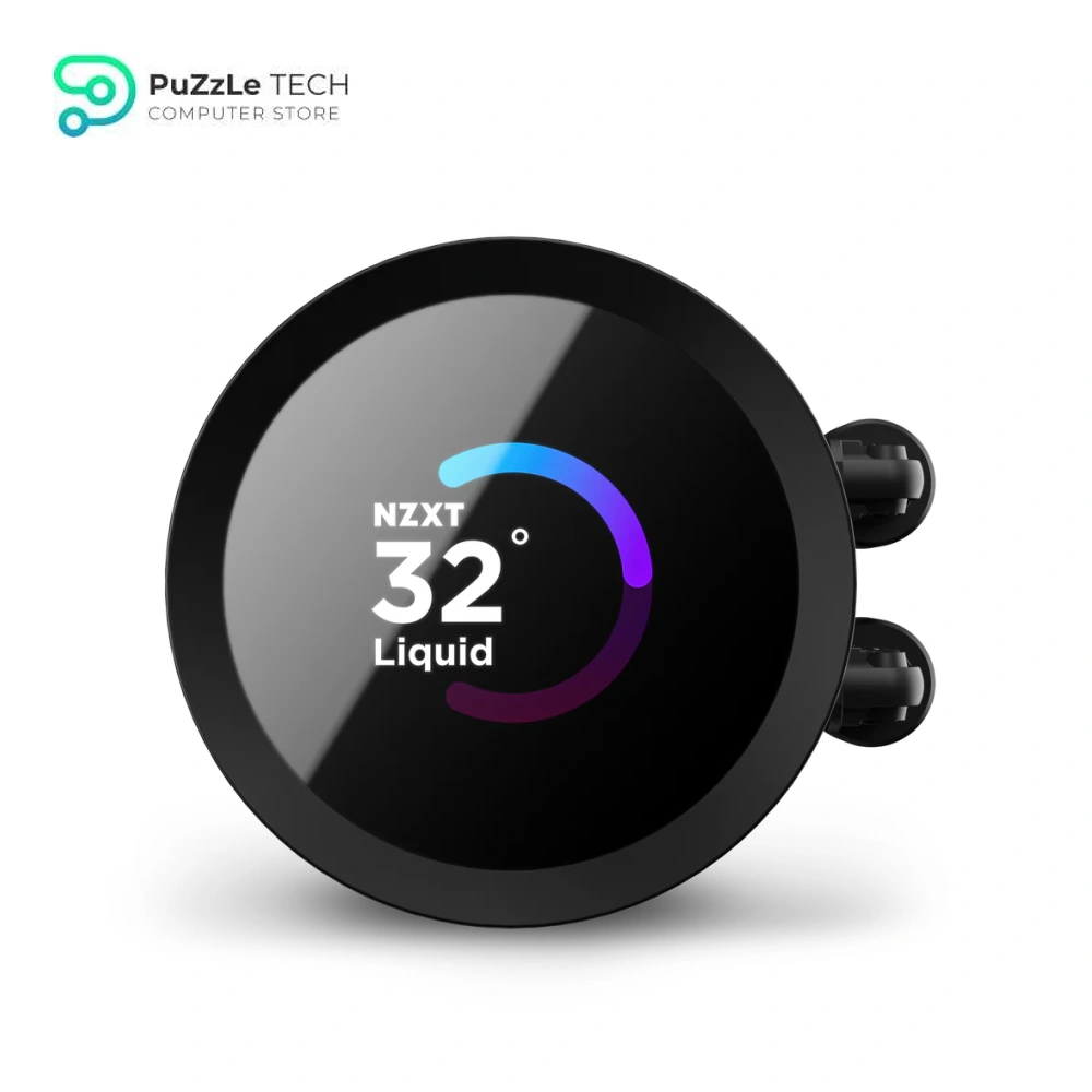NZXT Kraken 240 RGB - 240mm AIO CPU Liquid Cooler - Customizable 1.54 Square LCD Display for Images - Performance Metrics - High-Performance Pump - 2 x F120 RGB Core Fans - Black 3