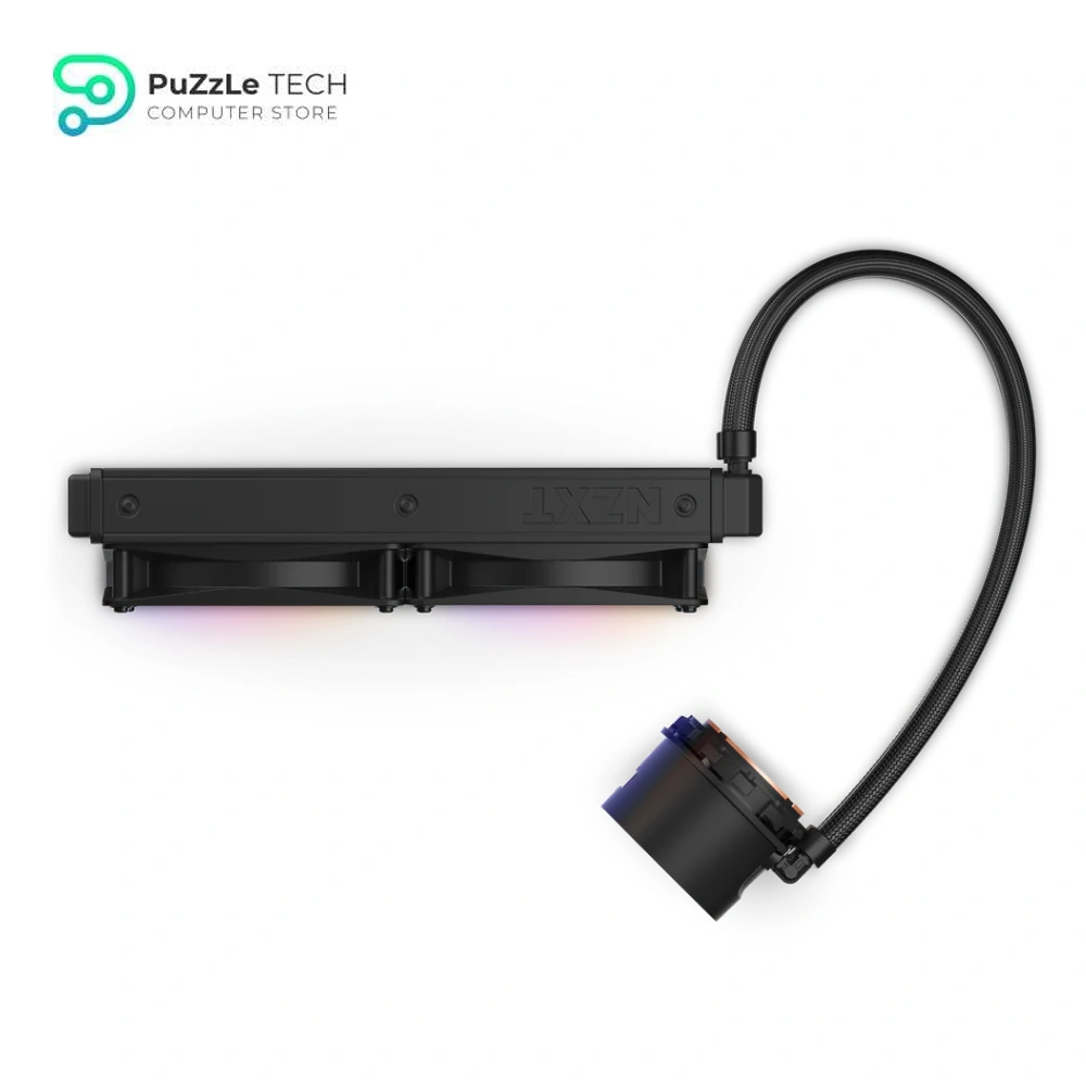 NZXT Kraken 240 RGB - 240mm AIO CPU Liquid Cooler - Customizable 1.54 Square LCD Display for Images - Performance Metrics - High-Performance Pump - 2 x F120 RGB Core Fans - Black 2
