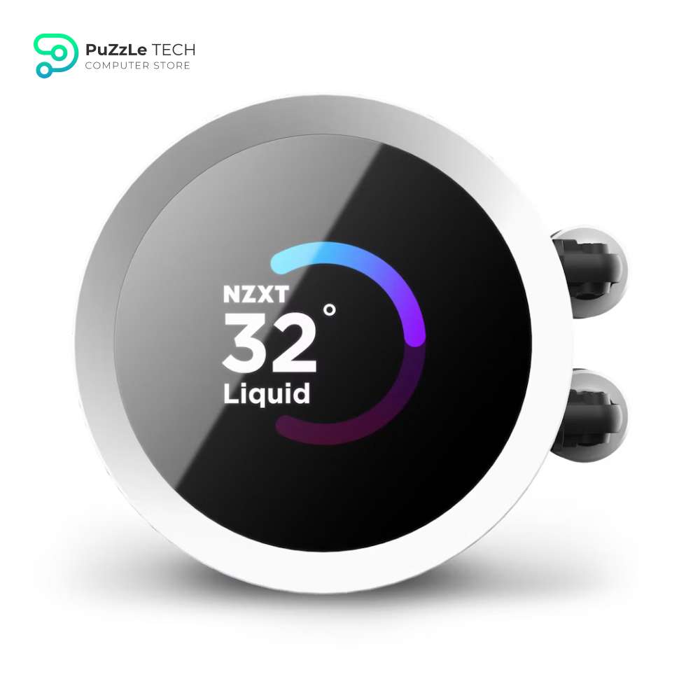 NZXT Kraken 360 RGB - 360mm AIO CPU Liquid Cooler - Customizable 1.54 Square LCD Display for Images - Performance Metrics - High-Performance Pump - 3 x F120 RGB Core Fans - White 4