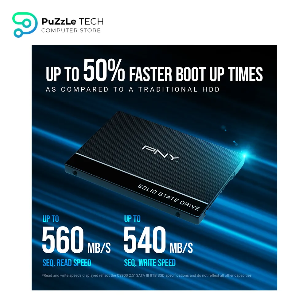 PNY CS900 500GB 2.5 SSD SATA3 515MB/s 490MB/s R/W 200TBW 99K/90K IOPS 2M hrs MTBF Alernative SA400S37/480GB SSD7CS900-480-RB
