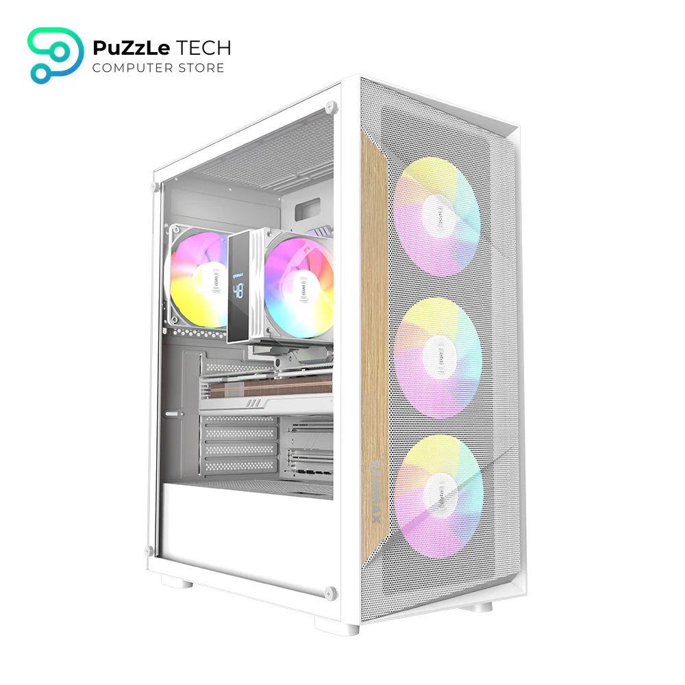 RAIDMAX V219 ATX Mid Tower Gaming White ARGB Case 4