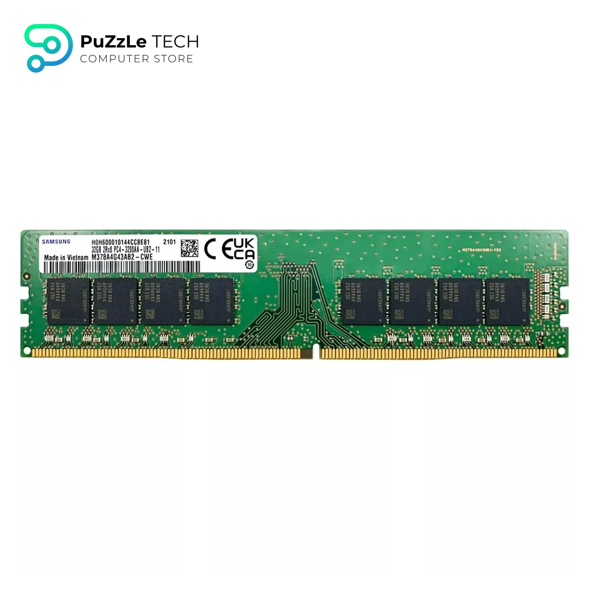 SAMSUNG M378A4G43AB2-CWE 32GB (1x32GB) DDR4 3200MB PC4-25600 2Rx8 Non ECC Unbuffered 1.1v CL22 DDR4 SDRAM 288-Pin Udimm Memory Module