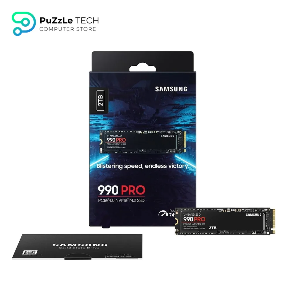 SAMSUNG 990 PRO SSD 2TB PCIe 4.0 M.2 Internal Solid State Hard Drive - Fastest Speed for Gaming - Heat Control - Direct Storage and Memory Expansion for Video Editing - Heavy Graphics