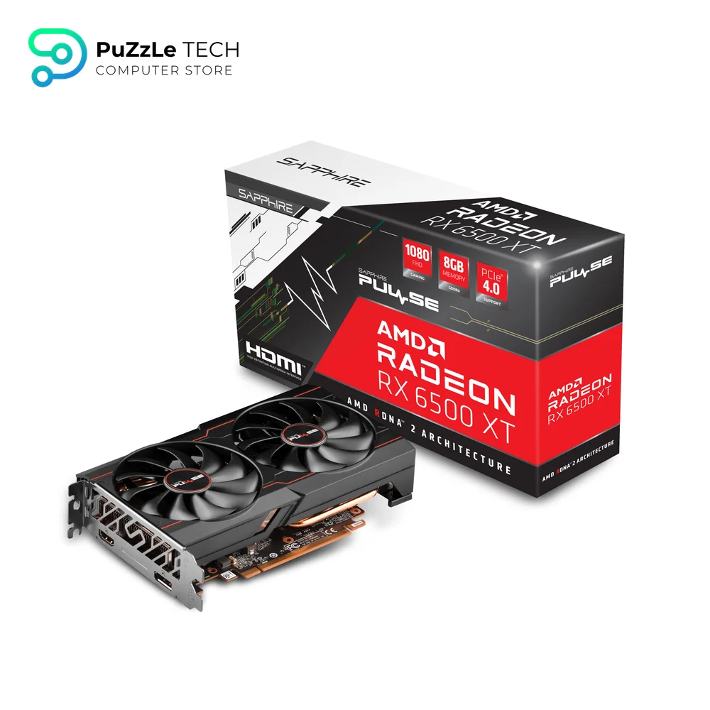 Sapphire PULSE AMD Radeon RX 6500 XT 8GB GDDR6 Graphics Card 6