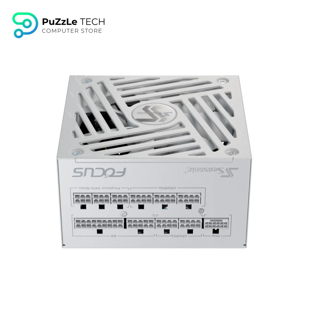 Seasonic Focus GX-1000 ATX3 1000W Atx 3.1 80 Plus Gold Fully Modular Hybrid Fan White Power Supply 3