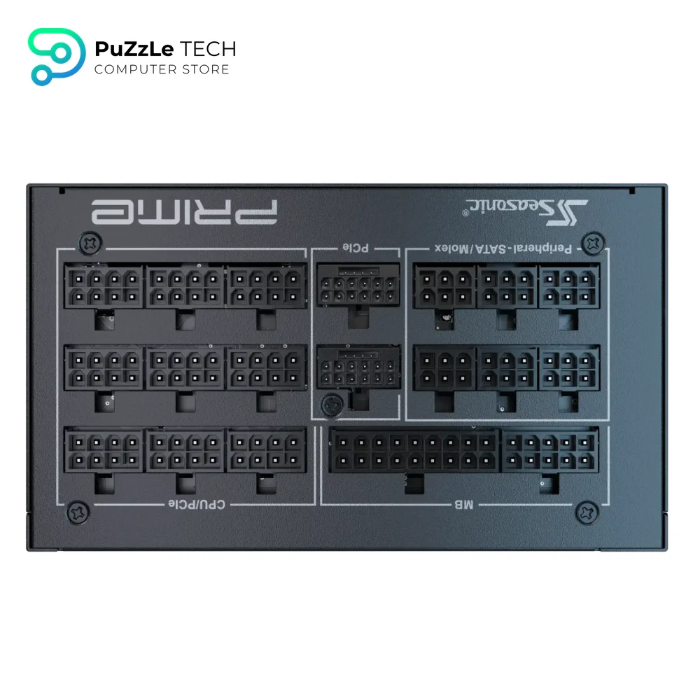 Seasonic Prime PX-2200 2200W Atx 3.1 80 Plus Platinum Cybenetics Titanium Fully Modular Hybrid Fan Power Supply 7
