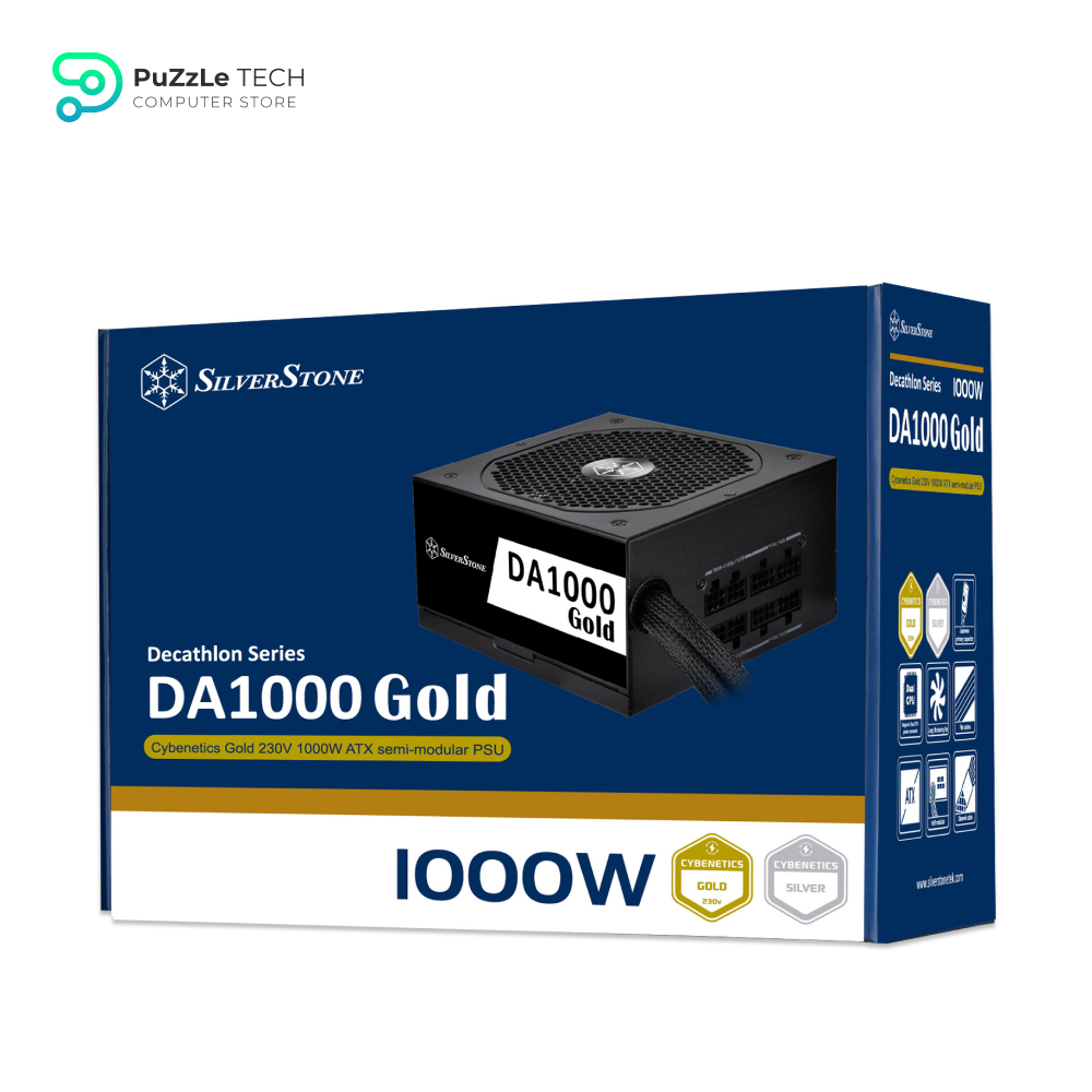SilverStone DA1000 Gold Cybenetics Gold 1000W Semi-Modular ATX Power Supply 10