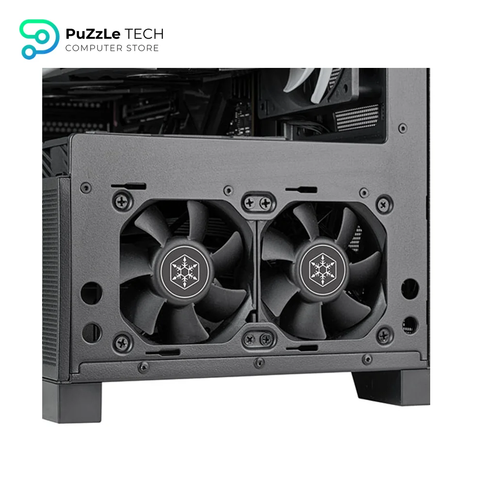 SilverStone Lucid 05 Panoramic ATX Case + Triton 850Rx 80+ Gold PSU Bundle - 270° View - 11 Fan Mounts - 410mm GPU Limit - Black 11