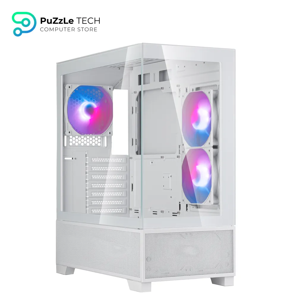 Silverstone SST-LD05-W-ARGB (White) Lucid 05 Exquisite 270° Panoramic View - ATX Mid Tower Case 2