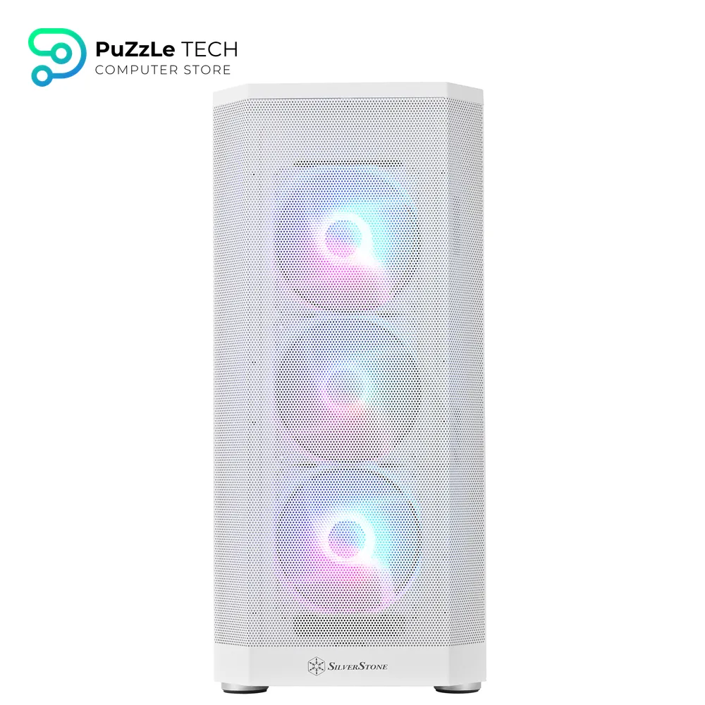 SilverStone Technology FARA 514X White All-Metal ATX Tower Chassis with Dual Radiator Support - ARGB Fans - and GPU Brace - SST-FA514X-WG