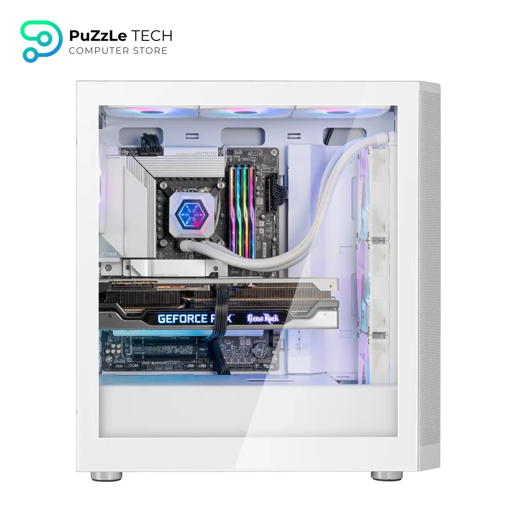 SilverStone Technology FARA 514X White All-Metal ATX Tower Chassis with Dual Radiator Support - ARGB Fans - and GPU Brace - SST-FA514X-WG 4