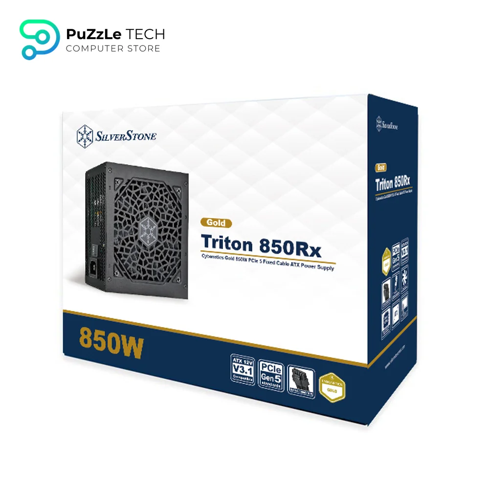 SILVERSTONE Triton 850Rx 850W Cybenetics 80+ Gold Non-Modular Power Supply 8