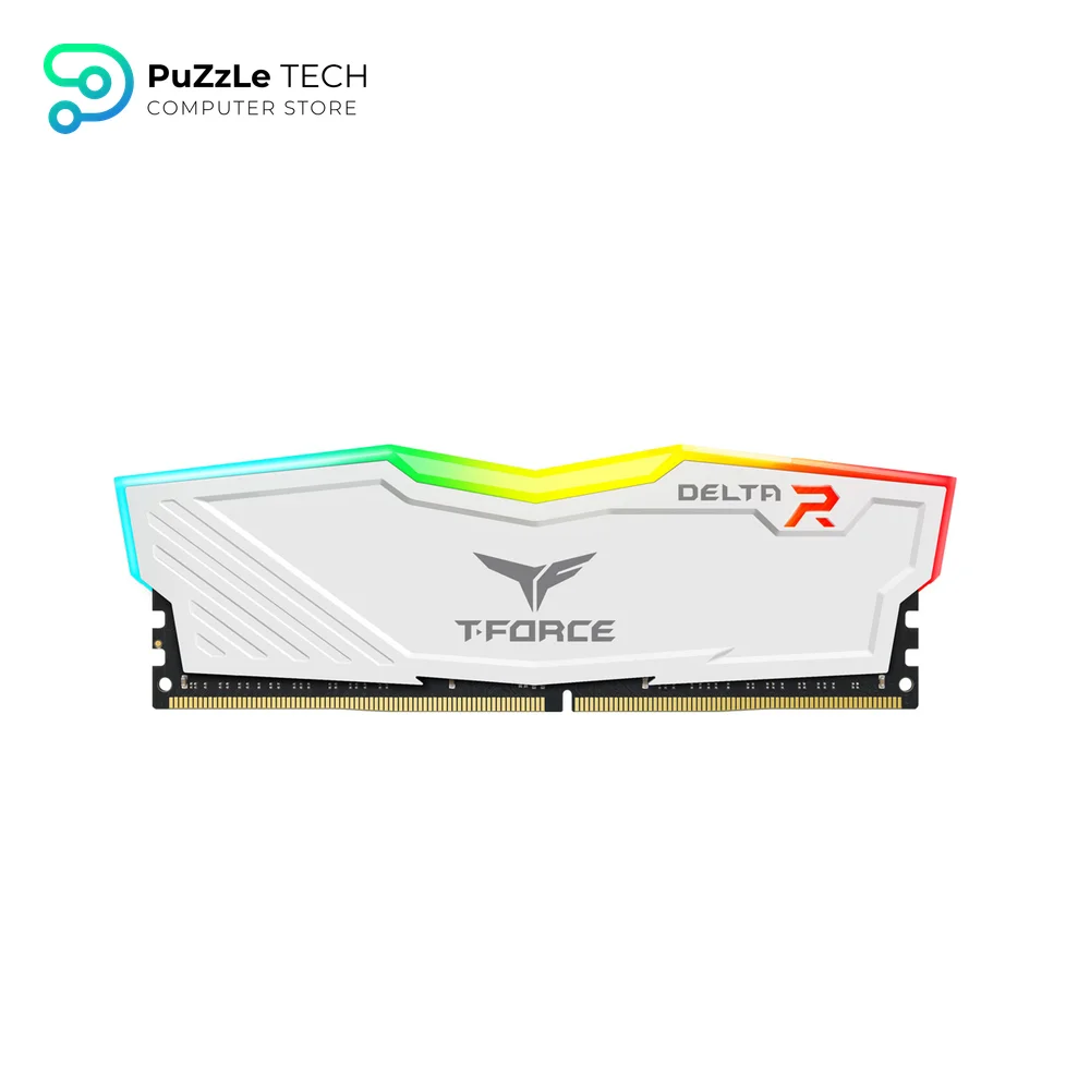 TeamGroup T-Force Delta RGB 8GB 3200MHz CL16 Desktop Gaming DDR4 Memory - White