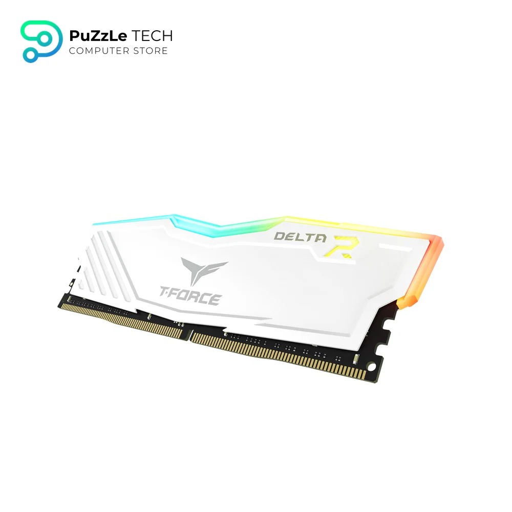 TeamGroup T-Force Delta RGB 8GB 3200MHz CL16 Desktop Gaming DDR4 Memory - White