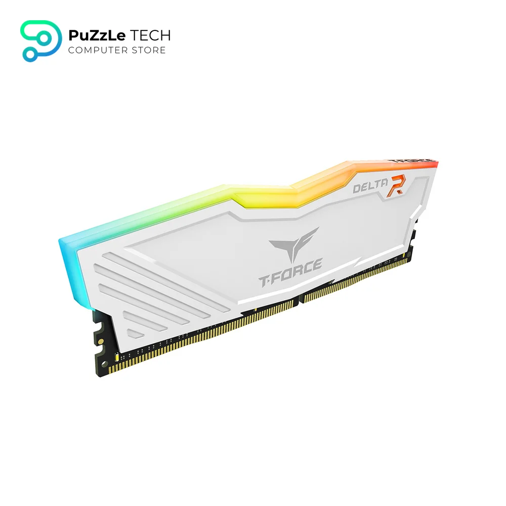 TeamGroup T-Force Delta RGB 8GB 3200MHz CL16 Desktop Gaming DDR4 Memory - White 3