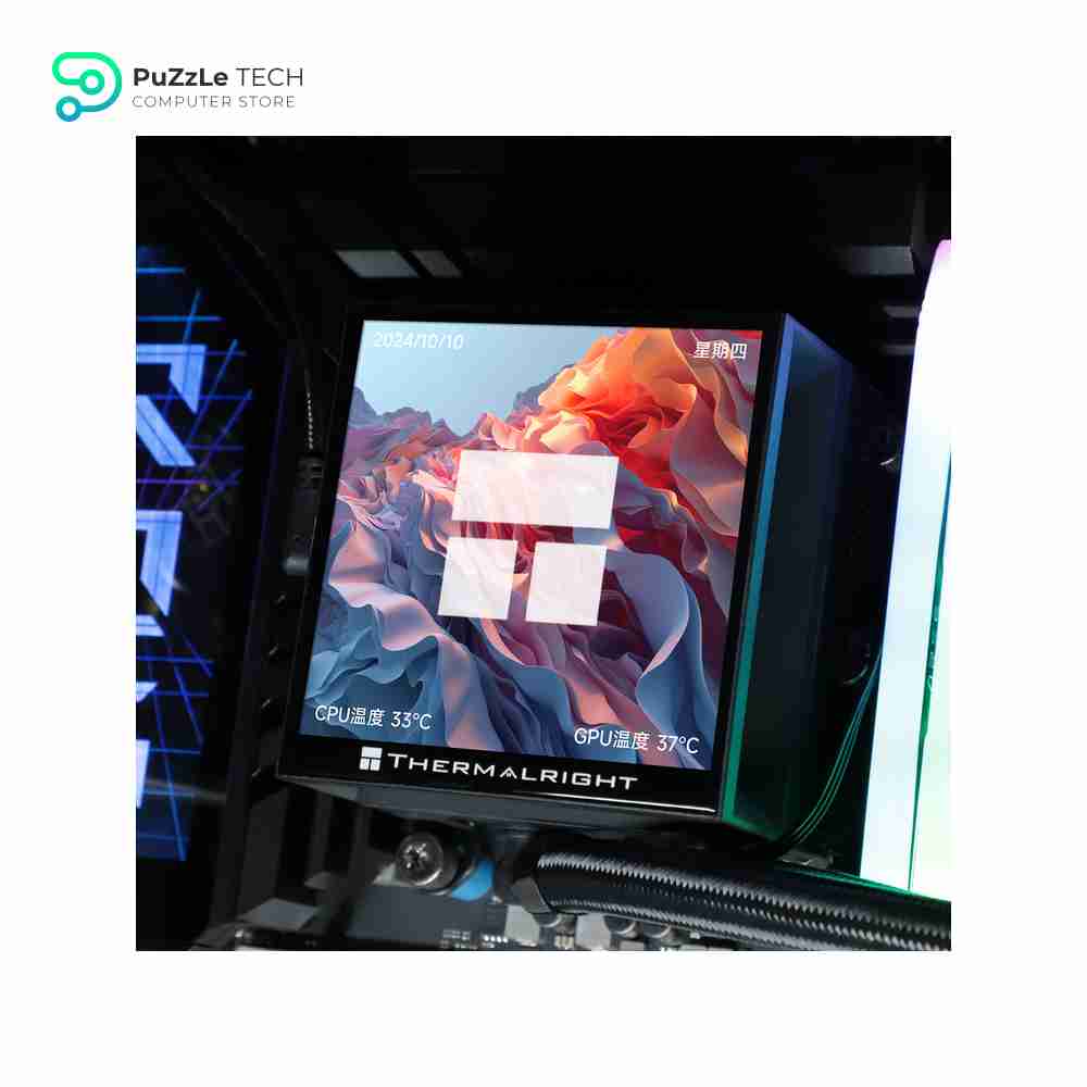 Thermalright Hyper Vision 360 ARGB AIO CPU Liquid Cooler - Magnetic Fixed 3.95 LCD Display Screen - 2150RPM PWM Fans - for AMD AM4/AM5 & Intel LGA1150/1151/1200/2011/1700/1851 - Black 7