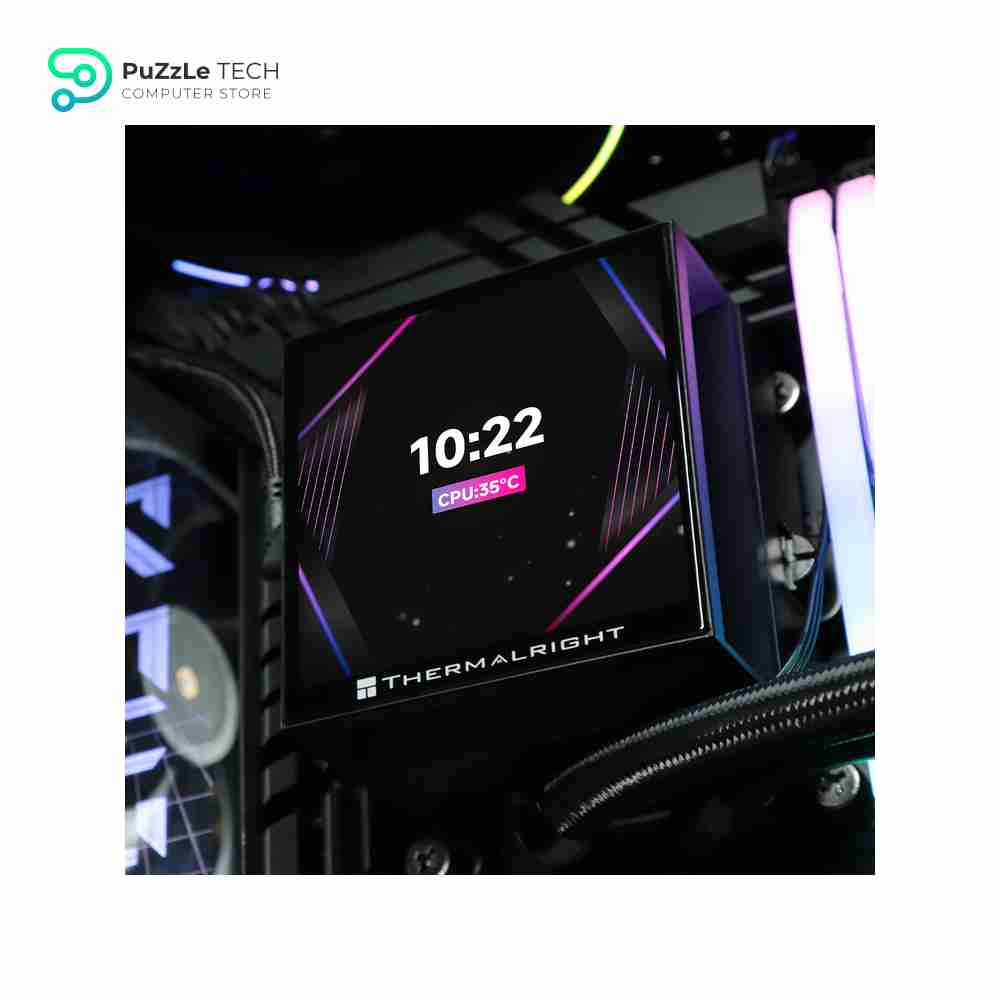 Thermalright Hyper Vision 360 ARGB AIO CPU Liquid Cooler - Magnetic Fixed 3.95 LCD Display Screen - 2150RPM PWM Fans - for AMD AM4/AM5 & Intel LGA1150/1151/1200/2011/1700/1851 - Black 8