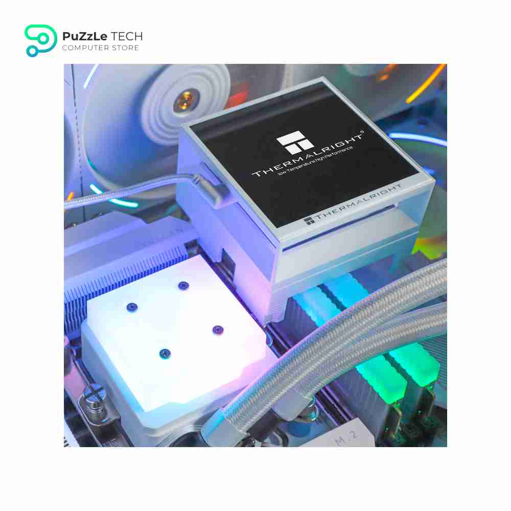 Thermalright Hyper Vision 360 ARGB AIO CPU Liquid Cooler - Magnetic Fixed 3.95 LCD Display Screen - 2150RPM PWM Fans - for AMD AM4/AM5 & Intel LGA1150/1151/1200/2011/1700/1851 - White 6
