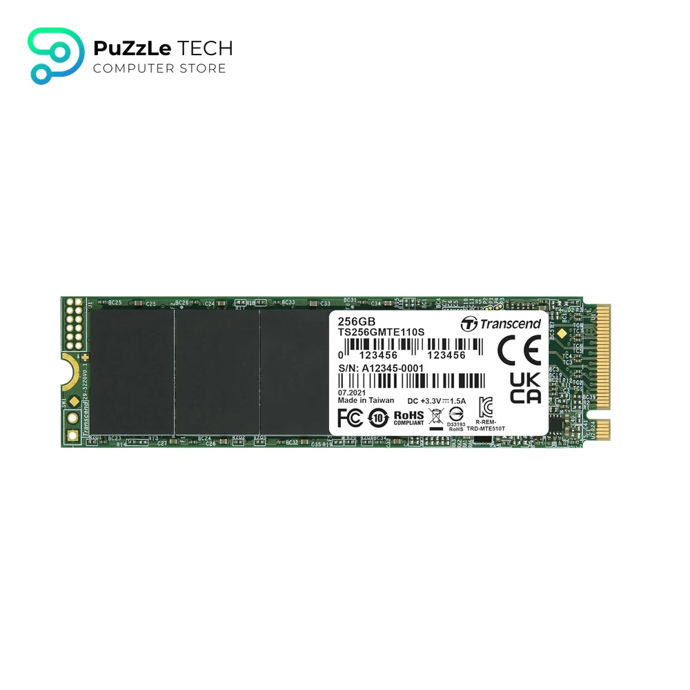 Transcend 256GB Nvme PCIe Gen3 X4 MTE110S M.2 SSD Solid State Drive TS256GMTE110S