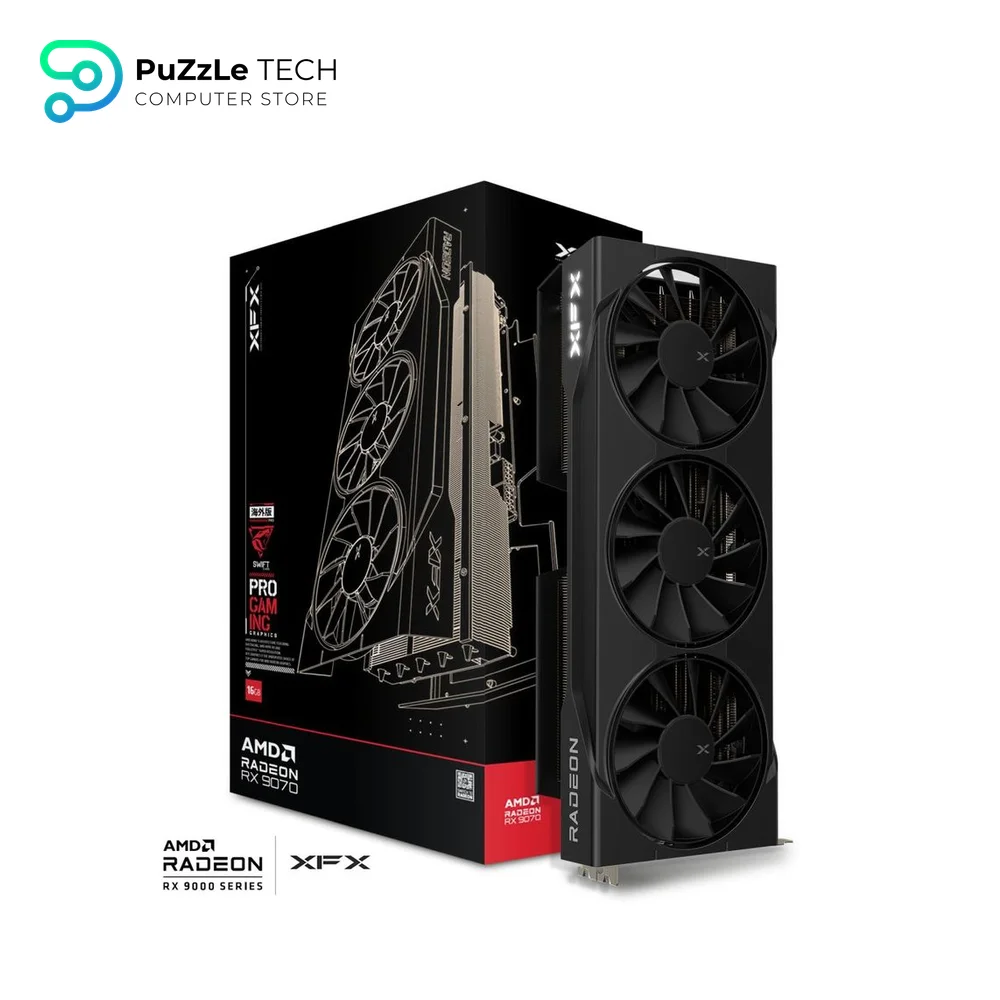 XFX Swift AMD Radeon RX 9070 OC Triple Fan Gaming Edition 16GB GDDR6