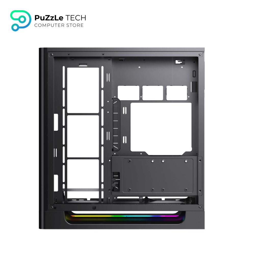 Xigamtek Heaven 8 Fan Argb Pwm E ATX Support BTF MB Type C Single Piece Curved Tempered Glass Mid Tower Case 9