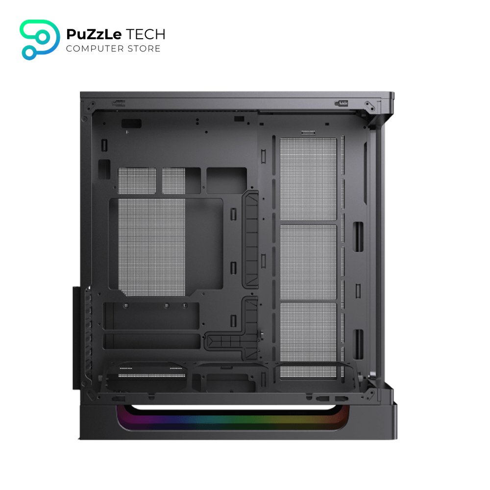 Xigamtek Heaven 8 Fan Argb Pwm E ATX Support BTF MB Type C Single Piece Curved Tempered Glass Mid Tower Case 8