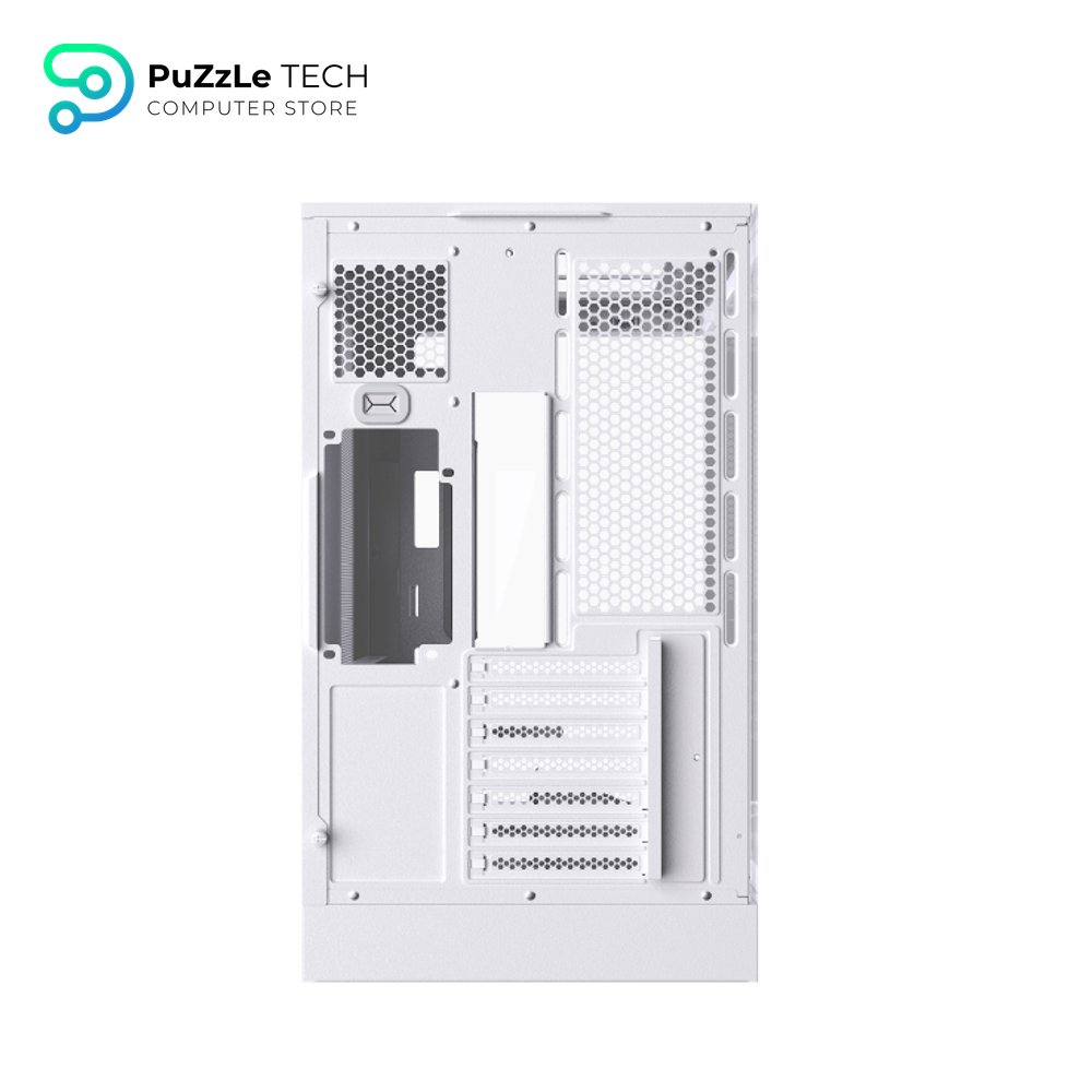 Xigamtek Heaven Arctic 8 Fan Argb Pwm E ATX Support BTF MB Type C Single Piece Curved Tempered Glass White Mid Tower Case 8