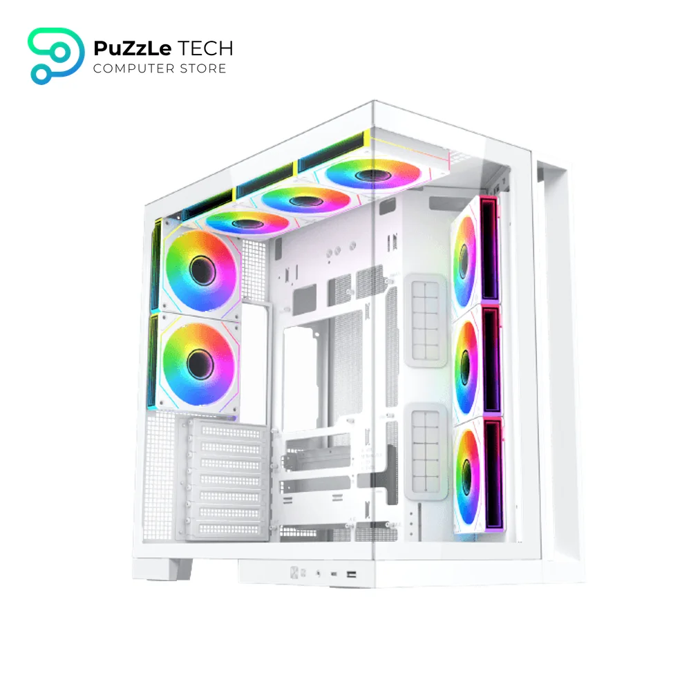 Xigmatek Aqua 7 Arctic Argb BTF 8 Fan ARGB Pwm EATX Type C Super Tower Case
