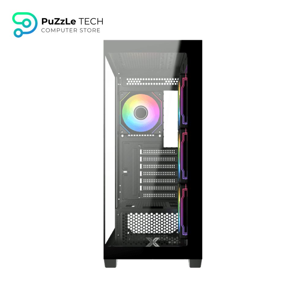 XIGMATEK BLAST ARGB Mid Tower Gaming Case - Tempered Glass, 4x Pre-Installed ARGB Fans, High Airflow, E-ATX Support 3