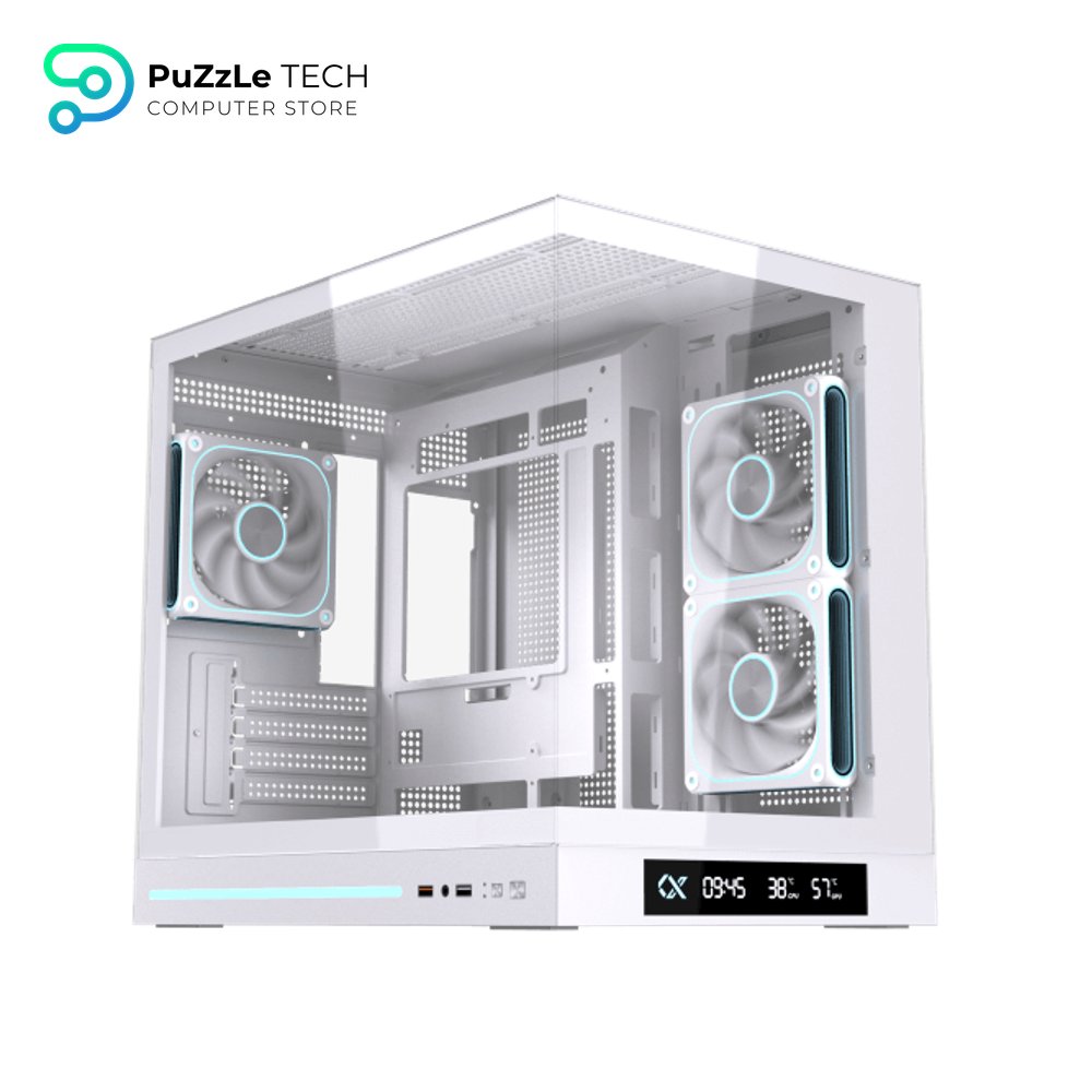 Xigmatek Cloud M DGT 3AF Arctic Digital LCD 3 Fan Argb PWM BTF White Micro Tower Case