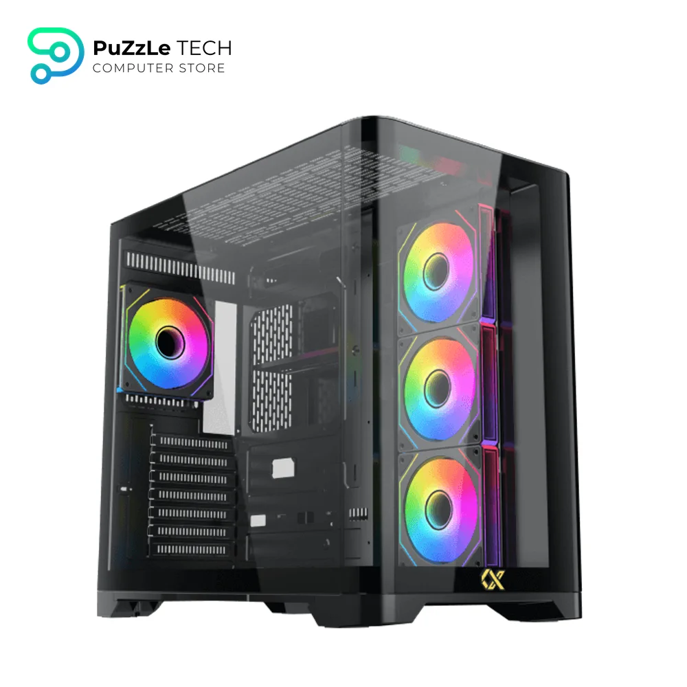 Xigmatek Crystal Storm V2 4 FAN PWM Argb Curved TG Mid Tower Case