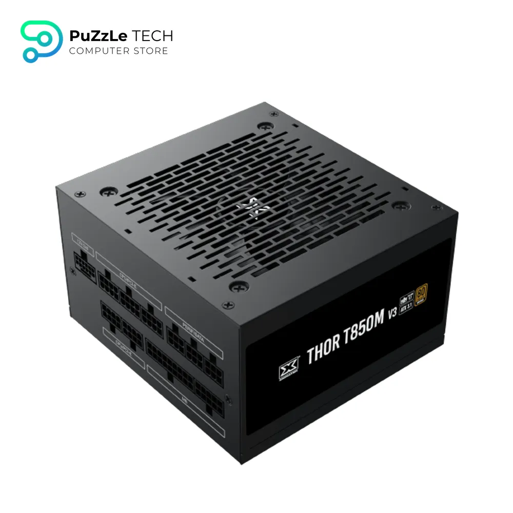 XIGMATEK THOR T850M V3 850W 80+ BRONZE FULL MODULAR POWER SUPPLY - ATX 3.1, PCIe 5.1 Compatible, 120mm Silent Cooling Fan, Single +12V Rail, Active PFC, Multiple Protections (OVP, UVP, OPP, SCP), Compact 140mm Size 5