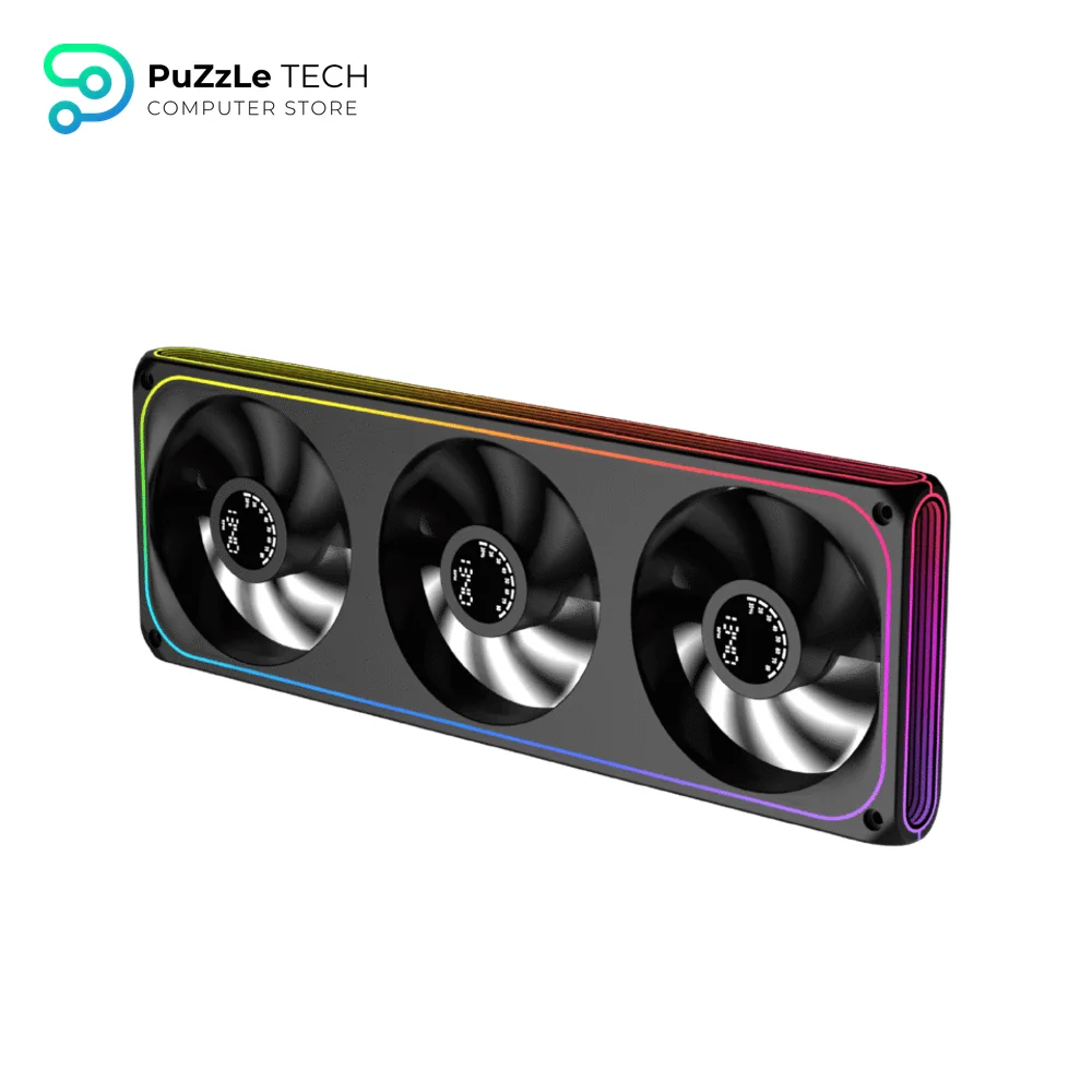 Xigmatek Aero DGT 360 Digital LCD 3 Fan ARGB and PWM Infinity Ring Four Side 360mm Standard Fan Blade 5
