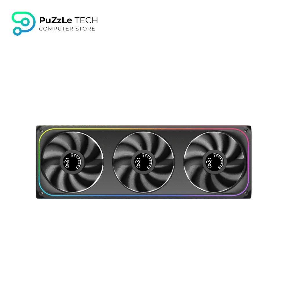 Xigmatek Aero DGT 360 Digital LCD 3 Fan ARGB and PWM Infinity Ring Four Side 360mm Standard Fan Blade 3