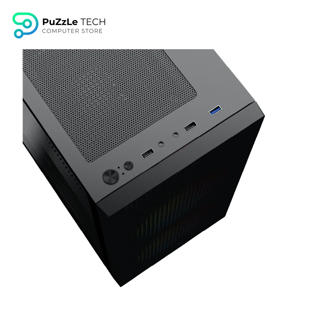 XIGMATEK AMUN 3 Fan ARGB PWM Micro Tower Case with X-Power 650W 80 Plus Power Supply Tempered Glass 3 Pre-installed Fans Micro ATX Mini ITX Black 8