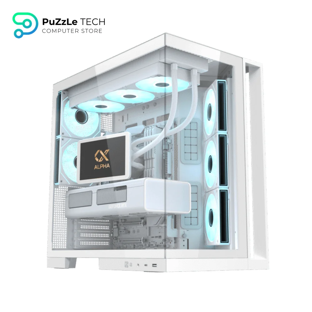 Xigmatek Aqua 7 Arctic Argb BTF 8 Fan ARGB Pwm EATX Type C Super Tower Case 9