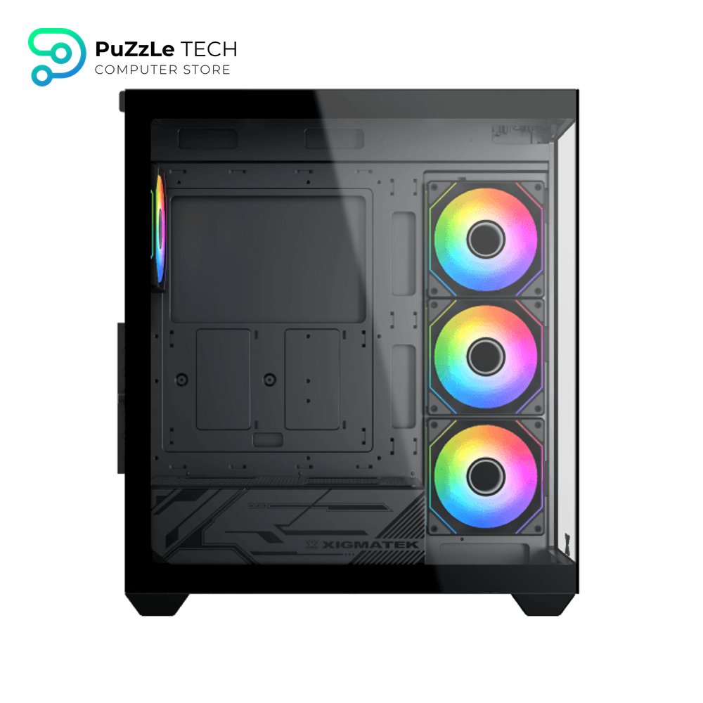 XIGMATEK BLAST ARGB Mid Tower Gaming Case - Tempered Glass, 4x Pre-Installed ARGB Fans, High Airflow, E-ATX Support 5