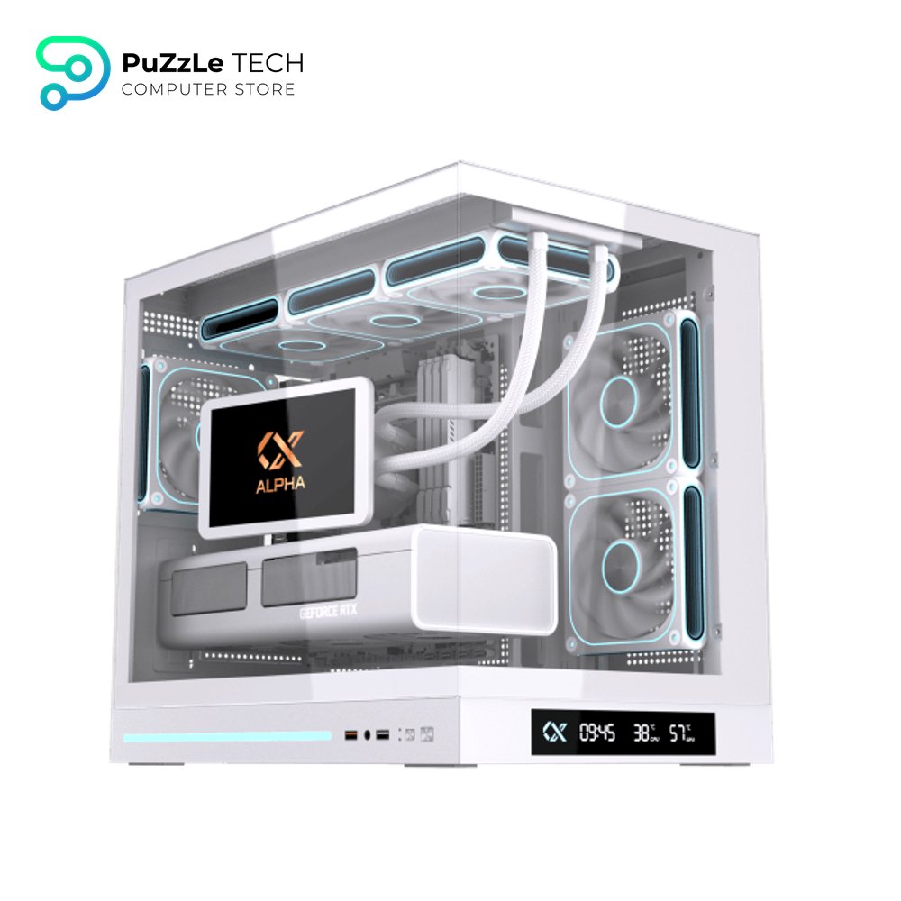 Xigmatek Cloud M DGT 3AF Arctic Digital LCD 3 Fan Argb PWM BTF White Micro Tower Case