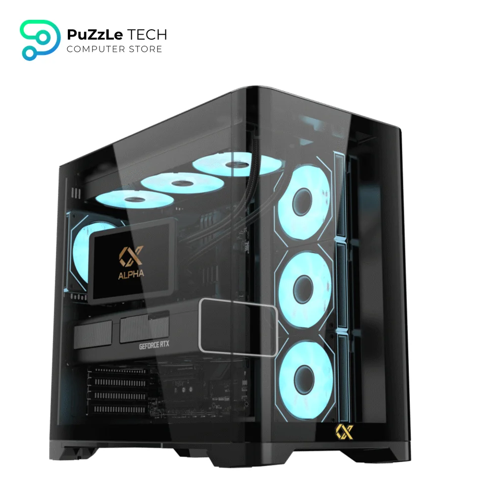 Xigmatek Crystal Storm V2 4 FAN PWM Argb Curved TG Mid Tower Case 9