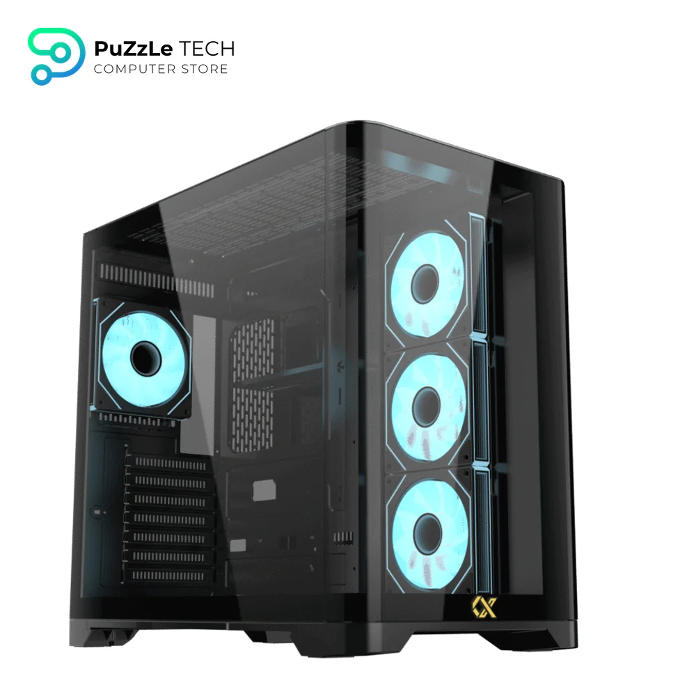 Xigmatek Crystal Storm V2 4 FAN PWM Argb Curved TG Mid Tower Case 8