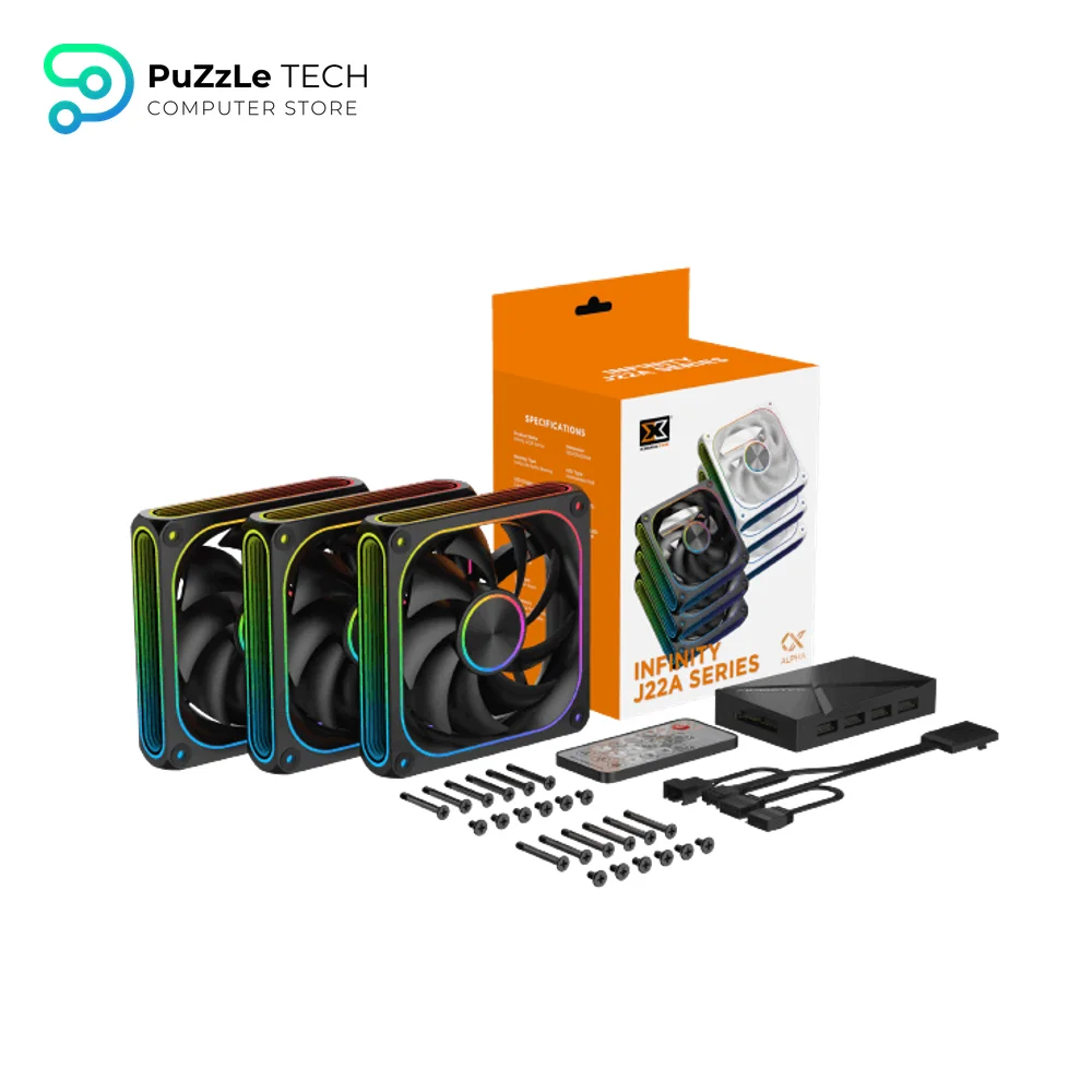 Xigmatek Infinity J22A Reverse Argb Pwm With Remote Control 3 Fan 7