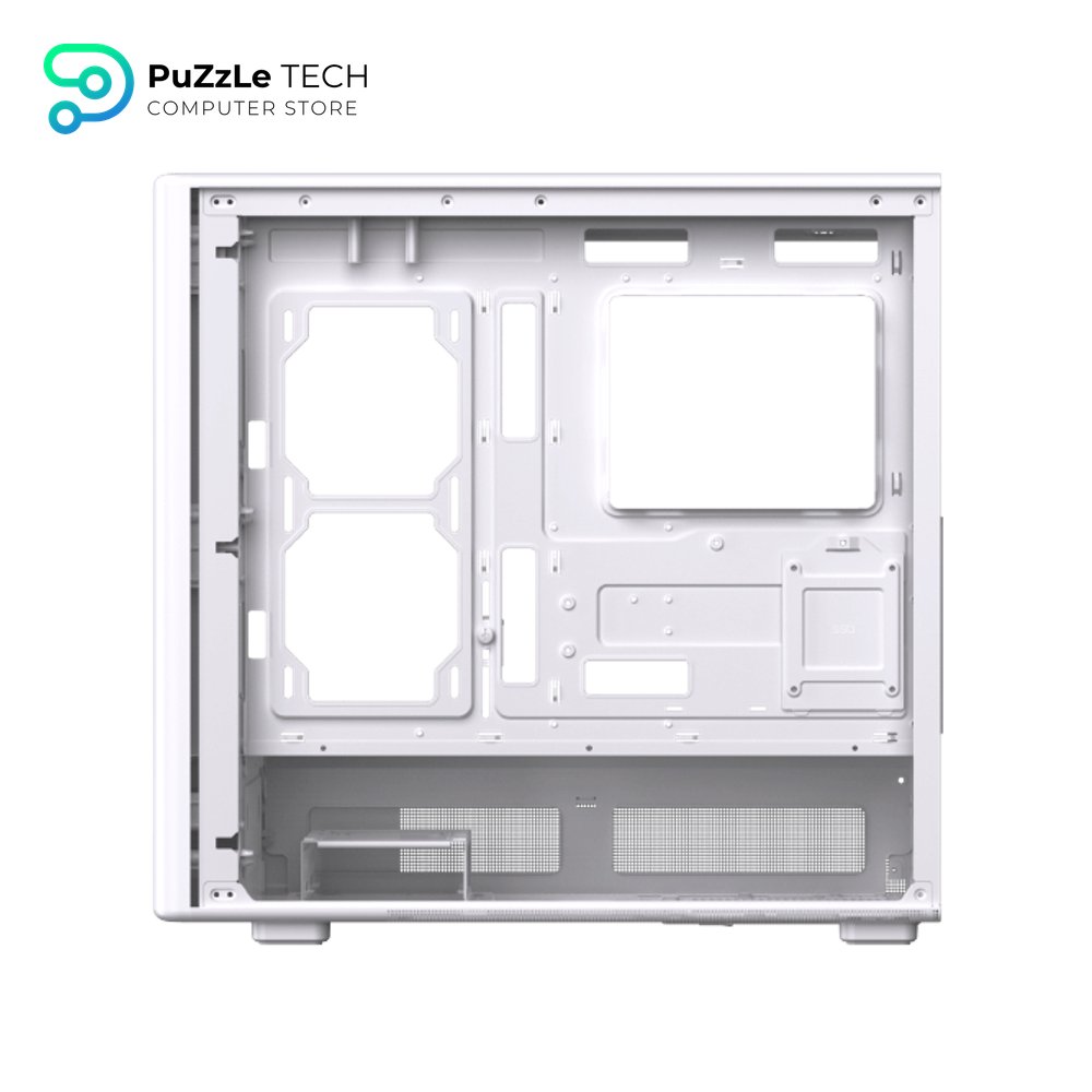 Xigmatek Moon DGT Arctic Digital LCD 4 Fan Argb PWM Curved Tempered Glass White Super Tower Case 6