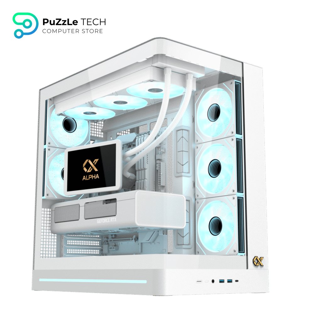 Xigmatek Pano II Air Arctic Type C 8 Fan ARGB Pwm Curved TG EATX Super Tower Case 7