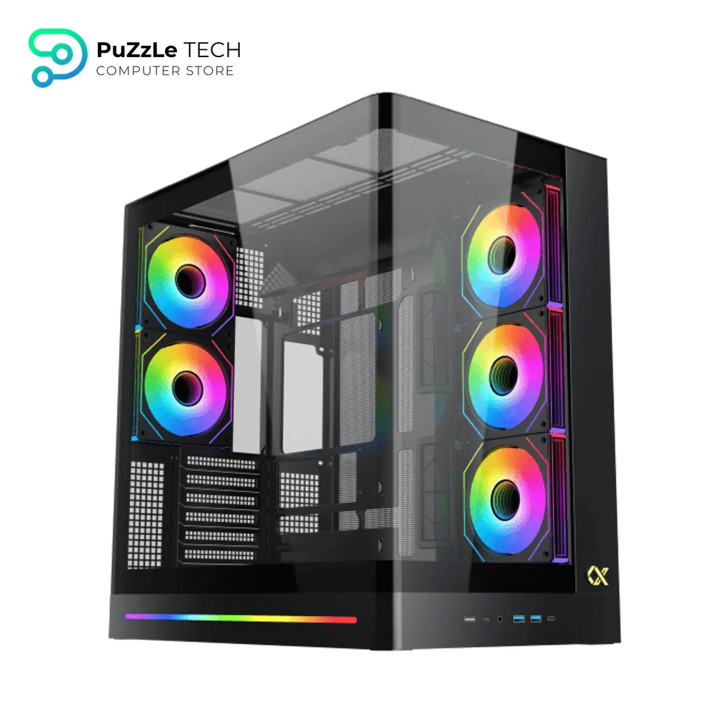 Xigmatek Pano II Air Type C 8 Fan ARGB Pwm Curved TG EATX Super Tower Case 5