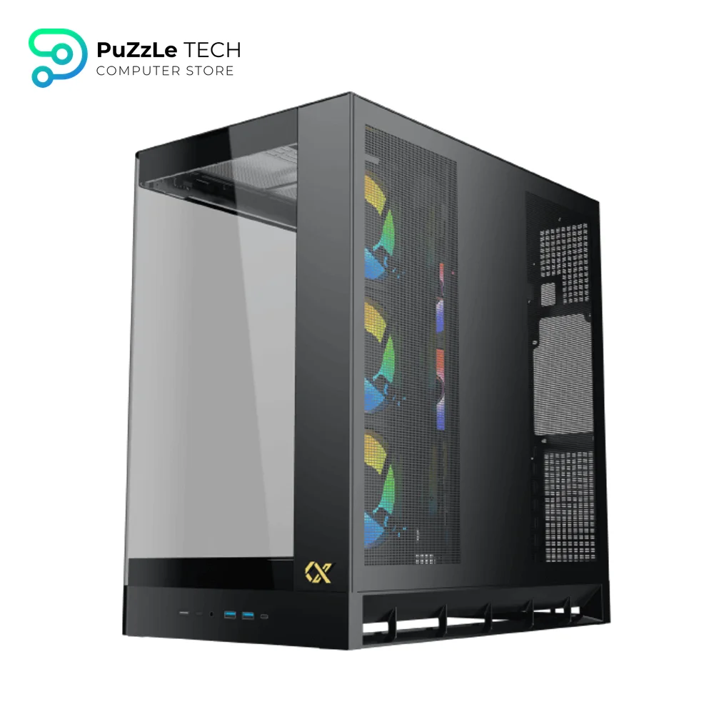 Xigmatek Pano II Air Type C 8 Fan ARGB Pwm Curved TG EATX Super Tower Case 8