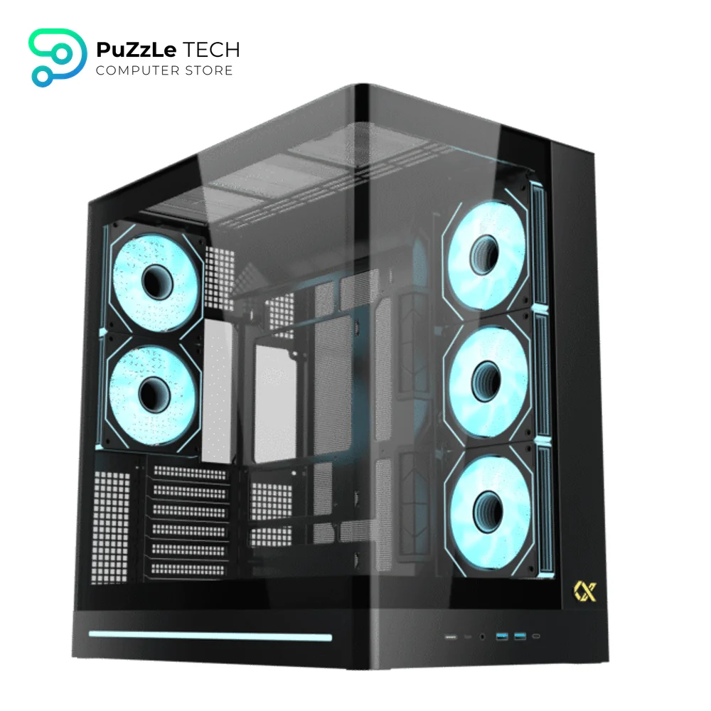 Xigmatek Pano II Air Type C 8 Fan ARGB Pwm Curved TG EATX Super Tower Case 3