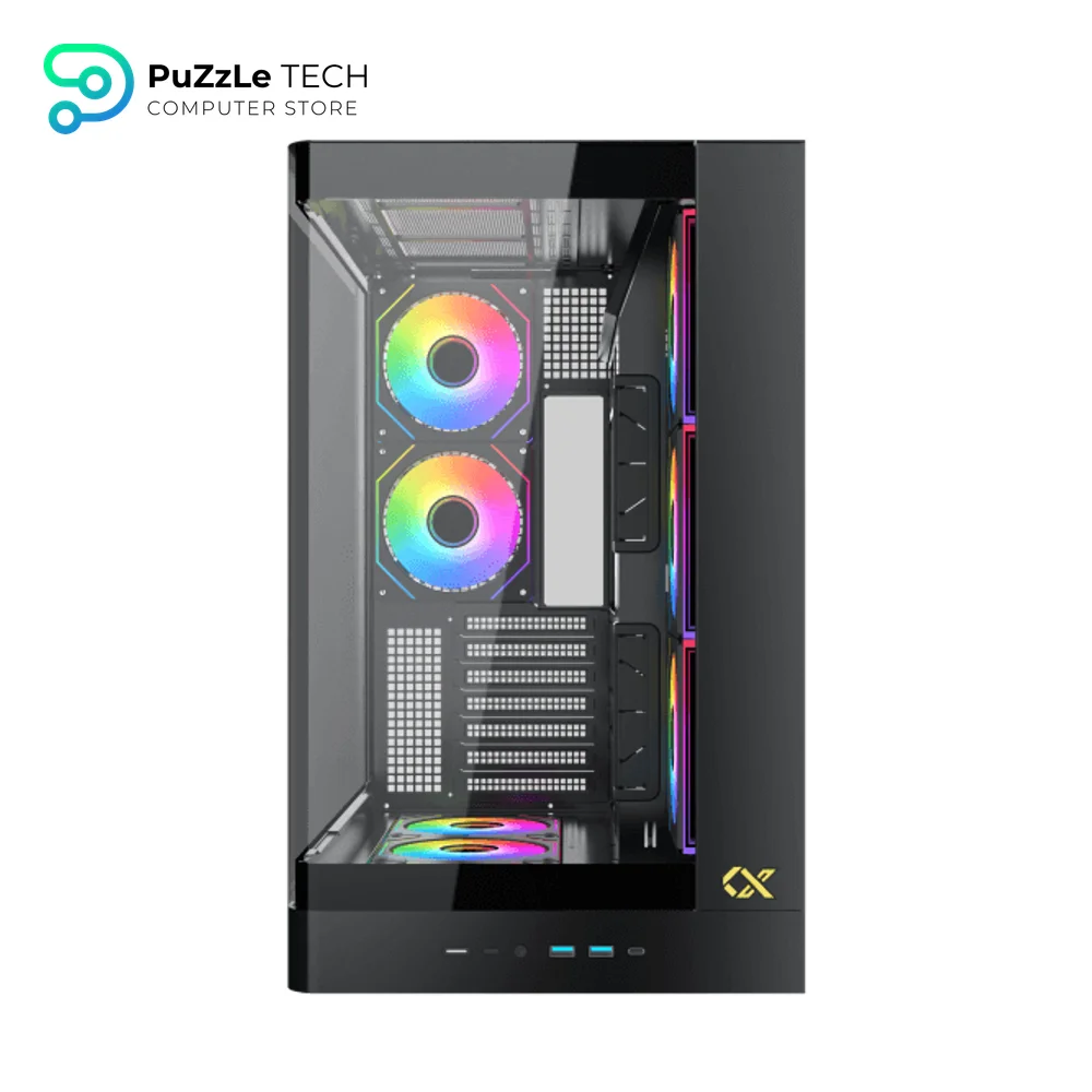 Xigmatek Pano II Air Type C 8 Fan ARGB Pwm Curved TG EATX Super Tower Case 7