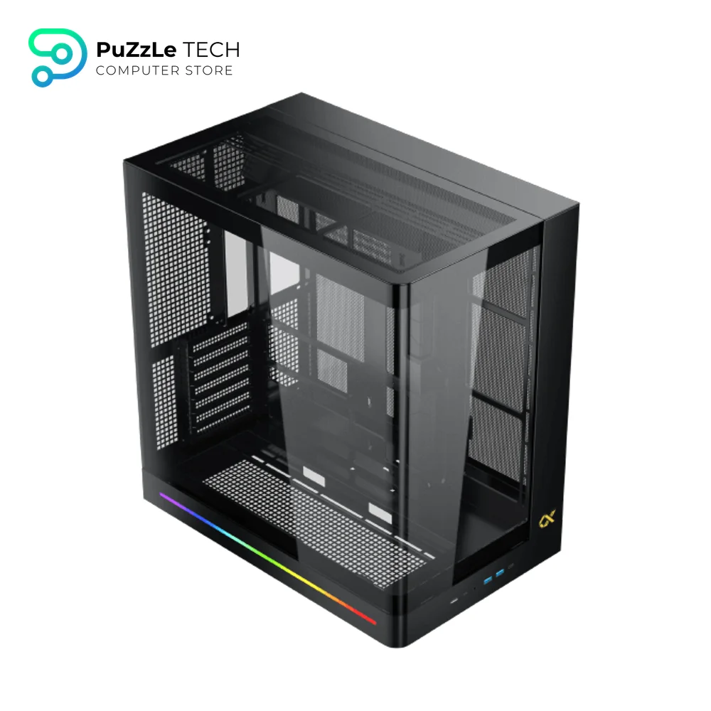 Xigmatek Pano II Air Type C 8 Fan ARGB Pwm Curved TG EATX Super Tower Case 13