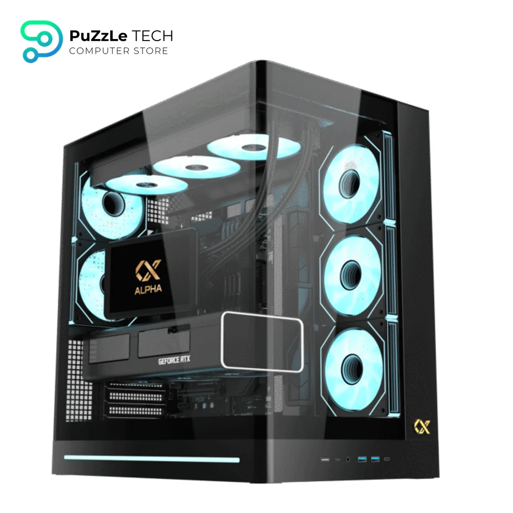 Xigmatek Pano II Air Type C 8 Fan ARGB Pwm Curved TG EATX Super Tower Case 4