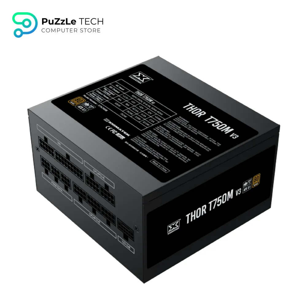 XIGMATEK THOR T750M V3 750W 80 Plus Bronze ATX 3.1 PCI E 5.0 Full Modular